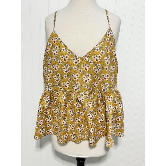 Shein Women's Sleeveless Floral Print Boho Peplum Cami Top Multi-Color Size 1XL - Picture 1 of 11